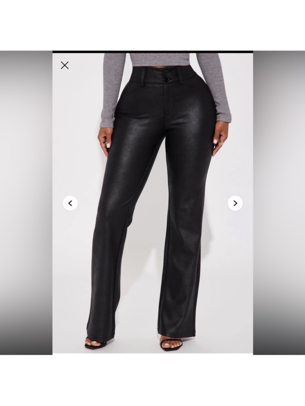 Fashion Nova Sleek Black Wide
Leg Trousers - Size S